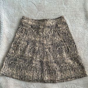 Rebecca Taylor Snake / Reptile print Lace-Up Skirt Size 4